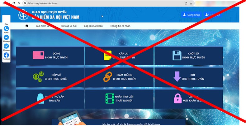 Cảnh báo trang web giả mạo Cổng dịch vụ công của Bảo hiểm xã hội Việt Nam ảnh 5