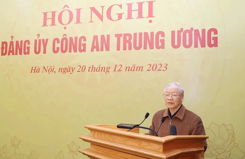Tổng Bí thư Nguyễn Phú Trọng dự, chỉ đạo Hội nghị Đảng ủy Công an Trung ương ảnh 2