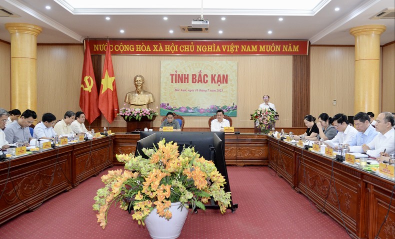 Thủ tướng Phạm Minh Chính làm việc với Ban Thường vụ Tỉnh ủy Bắc Kạn ảnh 3