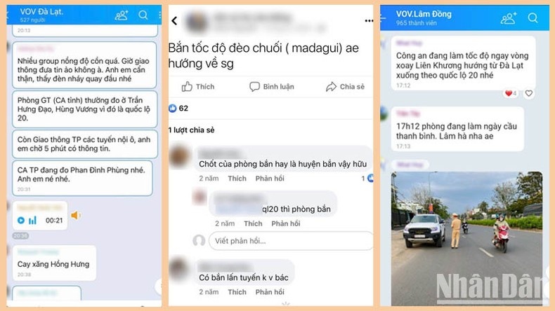 Lâm Đồng: Xử phạt các trường hợp lập nhóm báo “chốt” giao thông trên mạng xã hội ảnh 1