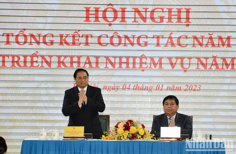 Thủ tướng Phạm Minh Chính dự Hội nghị triển khai nhiệm vụ năm 2023 của Bộ Kế hoạch và Đầu tư ảnh 1