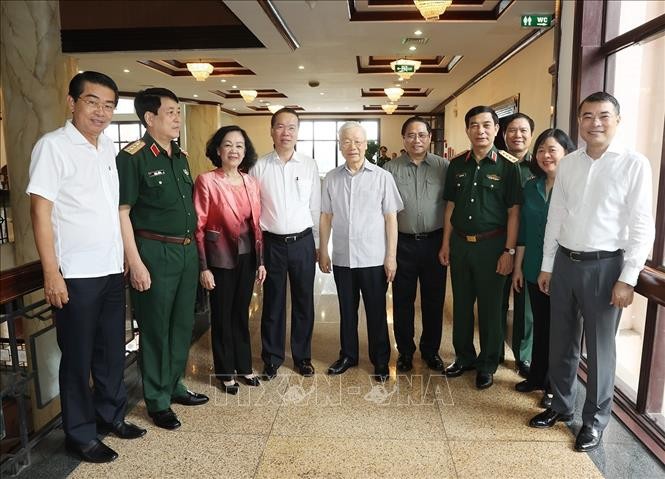 [Ảnh] Tổng Bí thư Nguyễn Phú Trọng chủ trì Hội nghị Quân ủy Trung ương lần thứ sáu ảnh 3