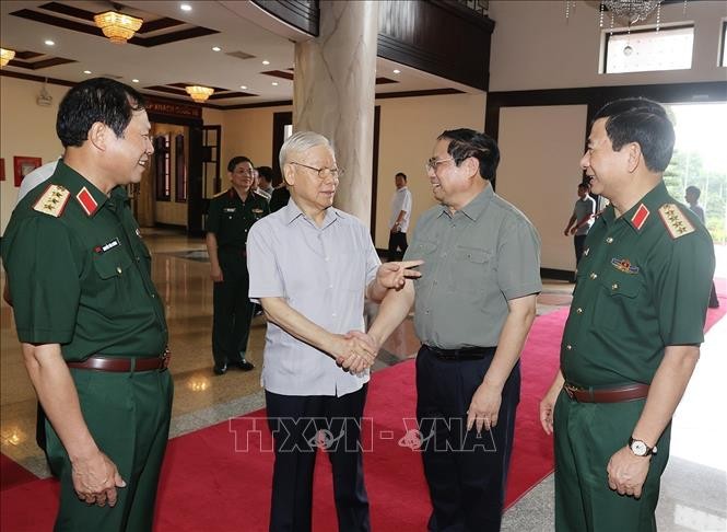 [Ảnh] Tổng Bí thư Nguyễn Phú Trọng chủ trì Hội nghị Quân ủy Trung ương lần thứ sáu ảnh 2
