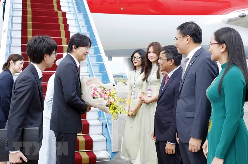 [Ảnh] Hoàng Thái tử Nhật Bản và Công nương bắt đầu thăm chính thức Việt Nam ảnh 4