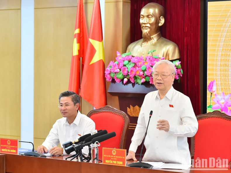 Tổng Bí thư Nguyễn Phú Trọng tiếp xúc cử tri TP. Hà Nội - Ảnh 2