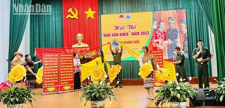 Bộ đội Biên phòng tỉnh Đắk Lắk khai mạc hội thi Dân vận khéo năm 2023 ảnh 1