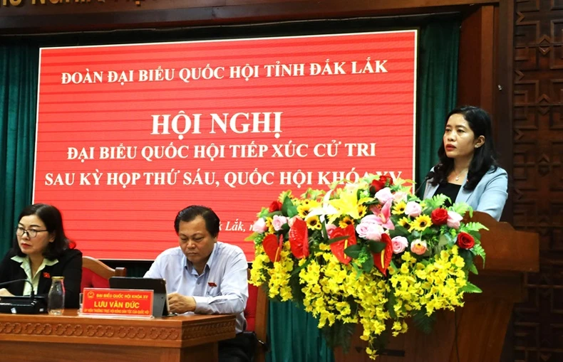 Trưởng Ban Dân vận Trung ương Bùi Thị Minh Hoài tiếp xúc cử tri tại Đắk Lắk ảnh 2