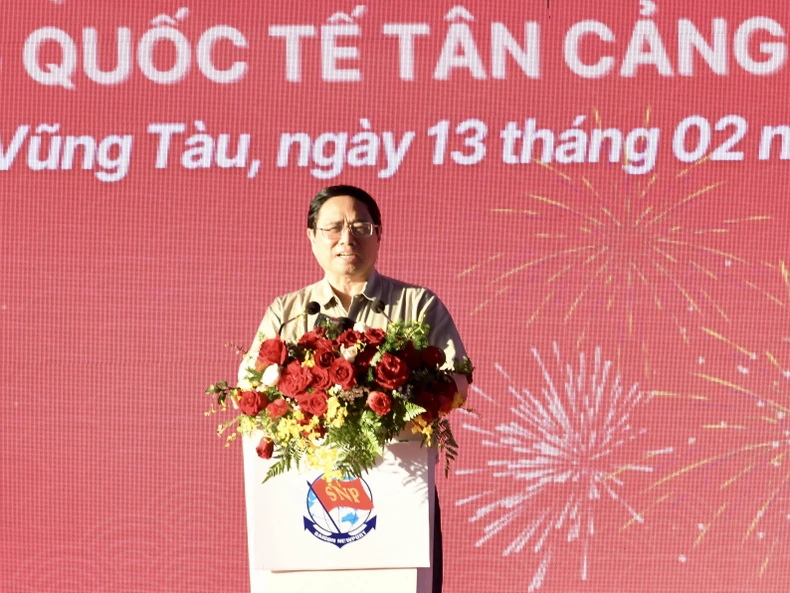 Thủ tướng Phạm Minh Chính dự phát lệnh làm hàng đầu xuân tại Cảng Quốc tế Tân Cảng - Cái Mép ảnh 2