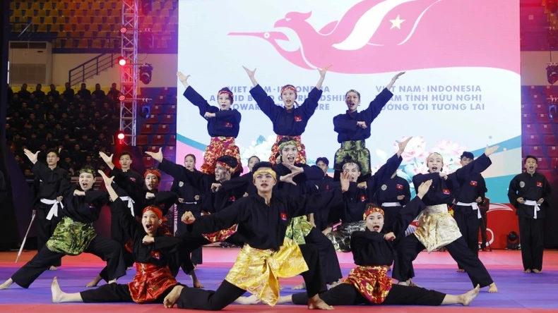 Chủ tịch nước và Tổng thống Indonesia tham dự chương trình biểu diễn võ thuật ảnh 3
