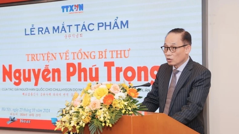 TTXVN ra mắt cuốn sách về Tổng Bí thư Nguyễn Phú Trọng của tác giả Hàn Quốc ảnh 3