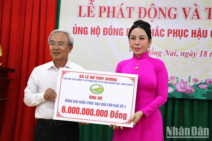 Đồng Nai: Hơn 41 tỷ đồng ủng hộ đồng bào bị thiệt hại do bão số 3 ảnh 1