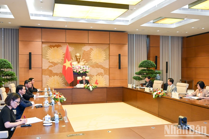 Chủ tịch Quốc hội Vương Đình Huệ điện đàm với Chủ tịch Thượng viện Campuchia ảnh 3