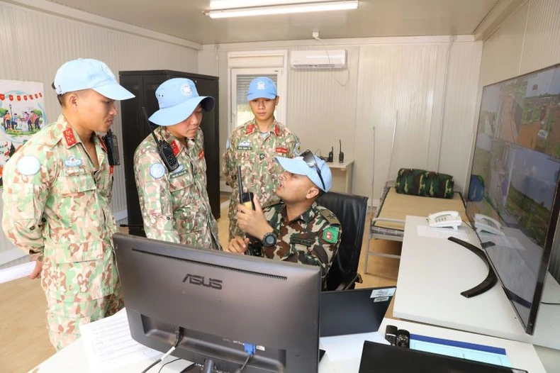 Đội Công binh gìn giữ hòa bình Việt Nam hoàn thành tốt đợt kiểm tra đánh giá năng lực ảnh 4