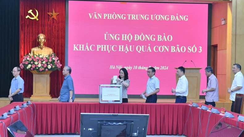 Văn phòng Trung ương Đảng phát động ủng hộ đồng bào khắc phục hậu quả thiên tai ảnh 1