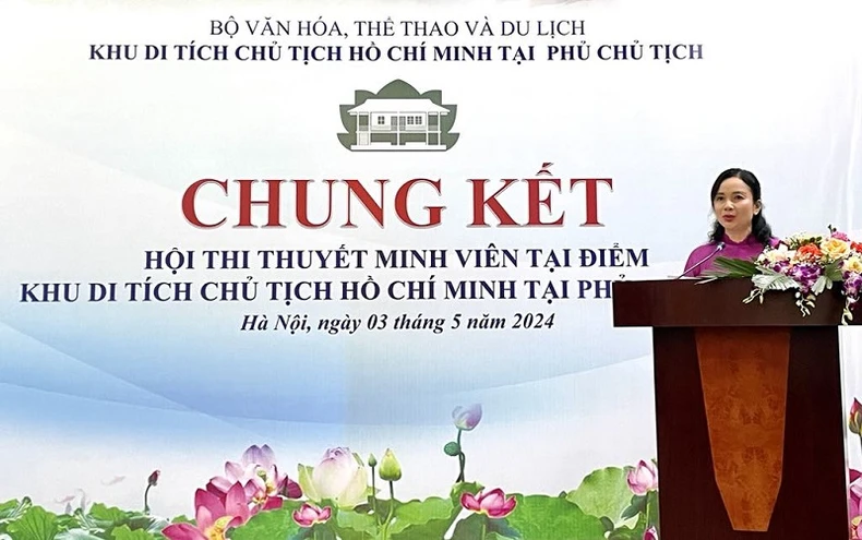 Tổ chức hội thi thuyết minh viên tại điểm Khu di tích Chủ tịch Hồ Chí Minh - Ảnh 2.