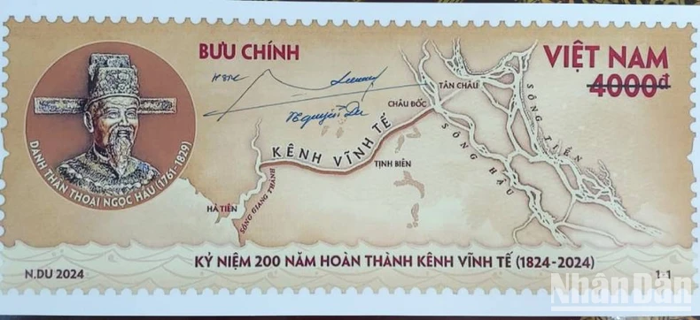 Phát hành bộ tem bưu chính Kỷ niệm 200 năm hoàn thành kênh Vĩnh Tế ảnh 1