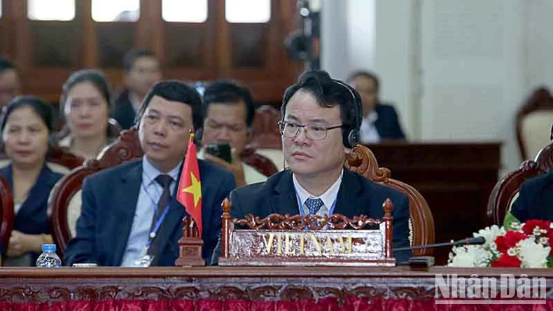 Hội nghị quan chức cấp cao về Khu vực Tam giác phát triển Campuchia-Lào-Việt Nam ảnh 1