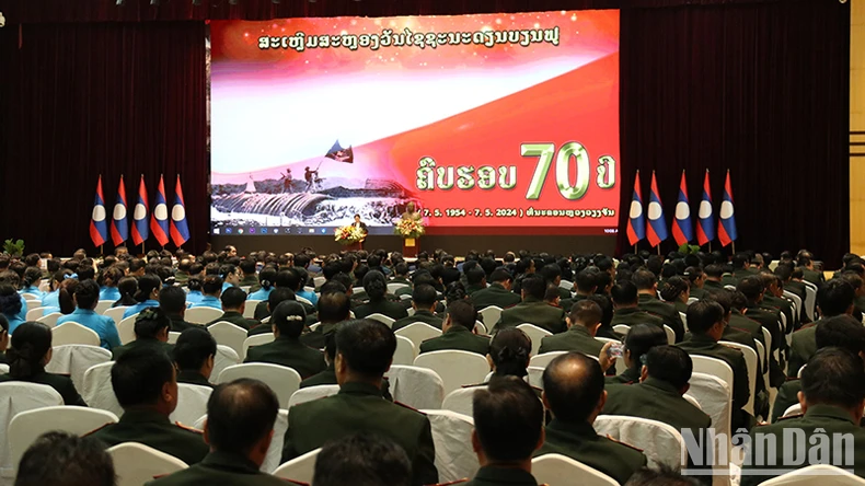 Lào tổ chức mít-tinh trọng thể kỷ niệm 70 năm Chiến thắng Điện Biên Phủ ảnh 2