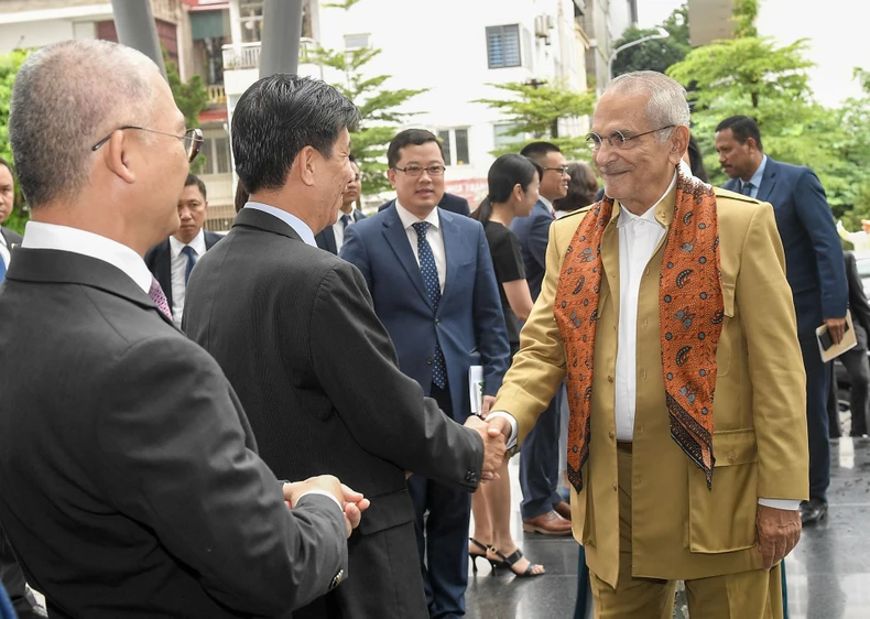 [Ảnh] Tổng thống Timor Leste José Ramos-Horta giao lưu với sinh viên Học viện Ngoại giao ảnh 1