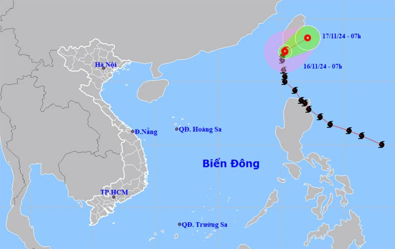 Bão Man-yi đã mạnh lên thành siêu bão ảnh 1