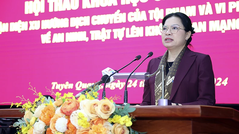 Hội thảo khoa học Nhận diện xu hướng dịch chuyển của tội phạm và vi phạm pháp luật về an ninh, trật tự lên không gian mạng ảnh 3