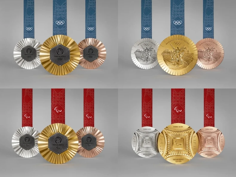 Huy chương Olympic và Paralympic 2024 làm từ mảnh ghép của tháp Eiffel ảnh 1