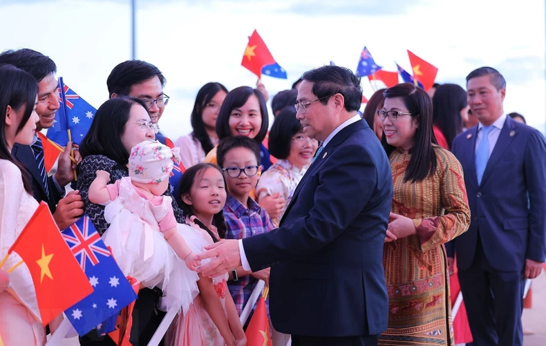 [Ảnh] Thủ tướng Phạm Minh Chính bắt đầu thăm chính thức Australia ảnh 4