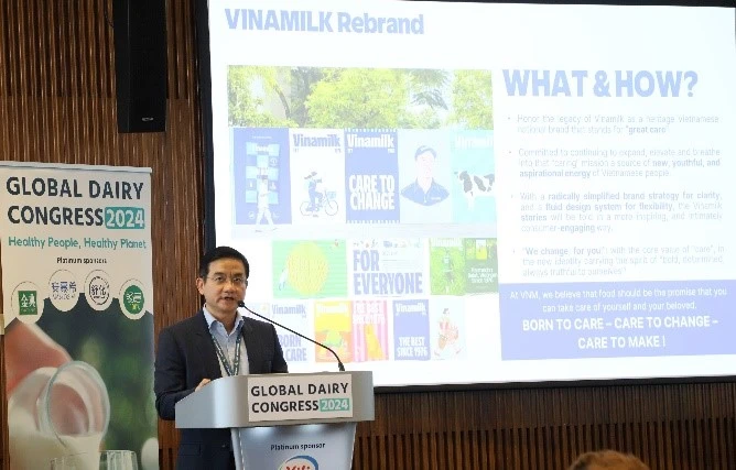 Vinamilk tạo ấn tượng với thương hiệu mới và thông điệp “Để tâm thay đổi” tại Hội nghị sữa toàn cầu 2024 ảnh 2