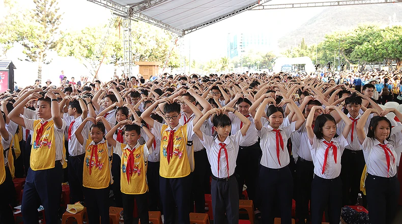 5 triệu đội viên, thiếu niên lập kỷ lục Việt Nam trong Ngày hội "Tiến bước lên Đoàn" ảnh 1