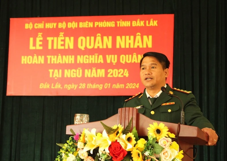 Bộ đội Biên phòng tỉnh Đắk Lắk tiễn 64 quân nhân hoàn thành nghĩa vụ quân sự tại ngũ ảnh 1