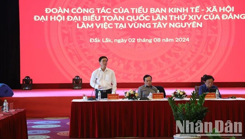 Tiểu Ban Kinh tế-Xã hội Đại hội XIV của Đảng làm việc với các tỉnh vùng Tây Nguyên ảnh 5