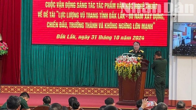 Phát động Cuộc vận động sáng tác tác phẩm văn học nghệ thuật về đề tài lực lượng vũ trang tỉnh Đắk Lắk ảnh 2