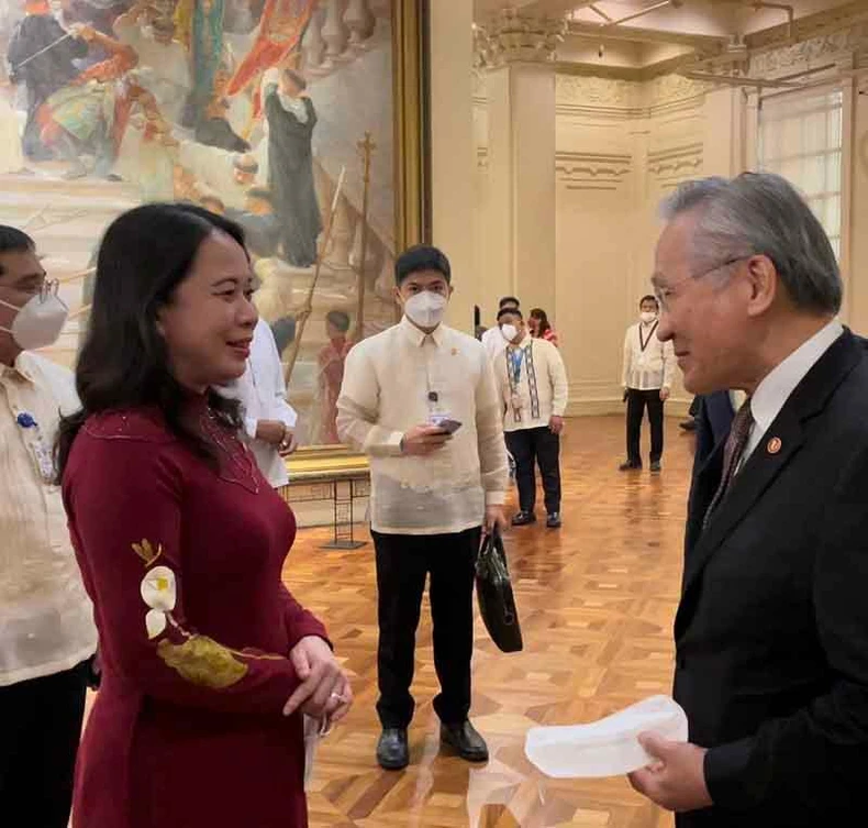 Phó Chủ tịch nước Võ Thị Ánh Xuân hội kiến Tổng thống Philippines -0