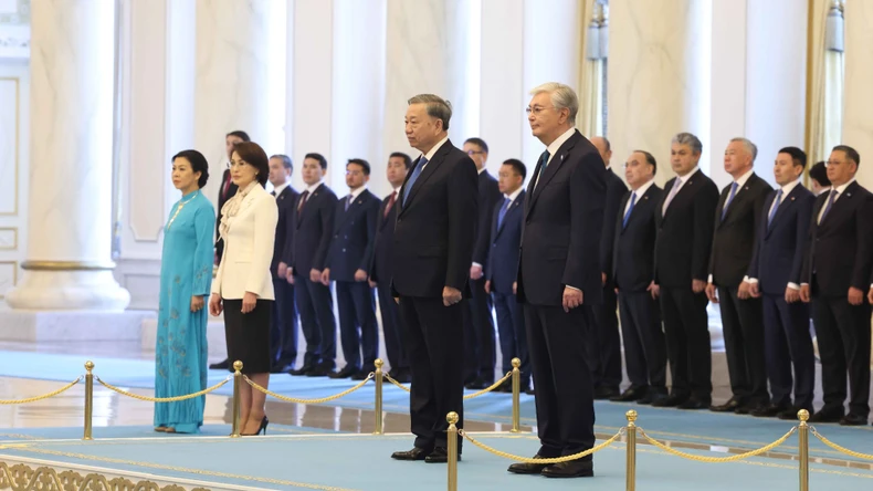 Lễ đón Tổng Bí thư Tô Lâm và Phu nhân thăm cấp Nhà nước Cộng hòa Kazakhstan ảnh 3
