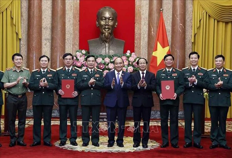 Chủ tịch nước trao các Quyết định thăng quân hàm lên Thượng tướng Quân đội nhân dân Việt Nam -0