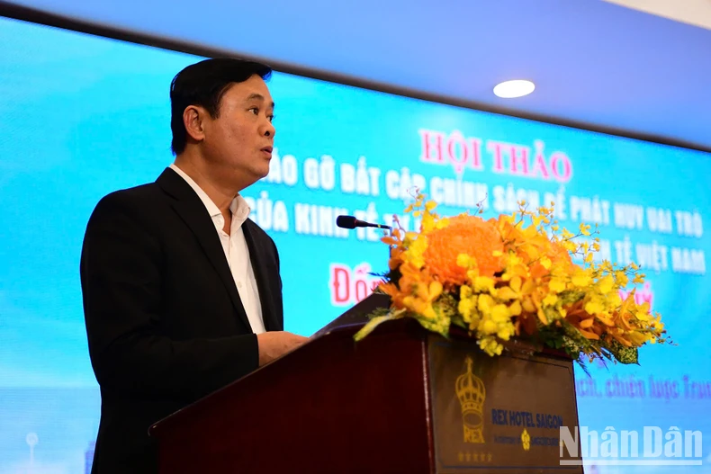 Hội thảo "Tháo gỡ bất cập chính sách để phát huy vai trò của kinh tế tư nhân trong nền kinh tế Việt Nam" ảnh 9
