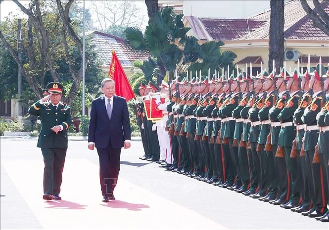 Tổng Bí thư Tô Lâm thăm, làm việc với Quân đoàn 34 và Binh đoàn 15 ảnh 1