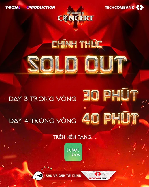 “Cháy vé” concert “Anh trai vượt ngàn chông gai” chỉ trong chưa đầy 1 giờ đồng hồ sau mở bán ảnh 1