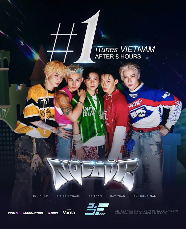 “No Fair” của B.O.F lọt Top Trending Music Youtube và Top 1 iTunes Việt Nam ảnh 2