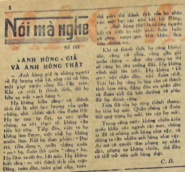 Nhớ lời Bác dạy: “Anh hùng” giả và anh hùng thật* ảnh 1