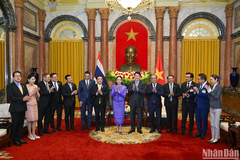 Chủ tịch nước Lương Cường tiếp Thủ tướng Thái Lan Paetongtarn Shinawatra ảnh 2