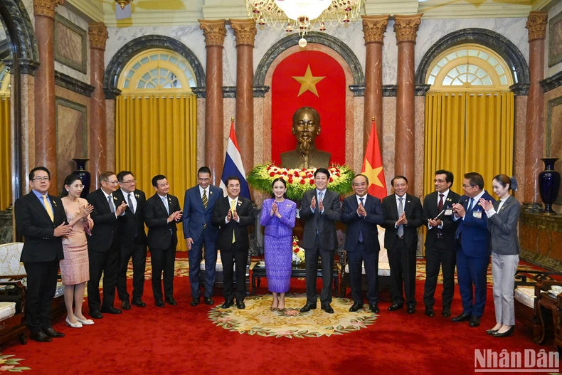 Chủ tịch nước Lương Cường tiếp Thủ tướng Thái Lan Paetongtarn Shinawatra Chủ tịch nước Lương Cường tiếp Thủ tướng Thái Lan Paetongtarn Shinawatra ảnh 2