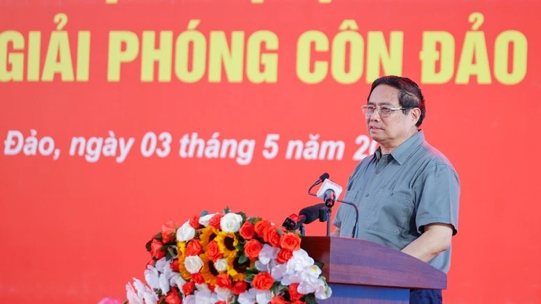 Thủ tướng Phạm Minh Chính phát biểu tại buổi gặp mặt, tri ân. (Ảnh: NHẬT BẮC/VGP)
