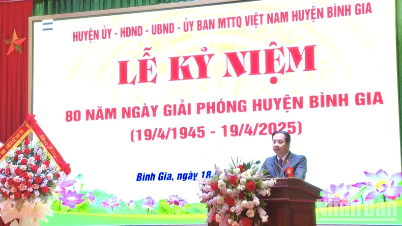 Lạng Sơn tổ chức kỷ niệm 80 năm Ngày Giải phóng huyện Bình Gia ảnh 2