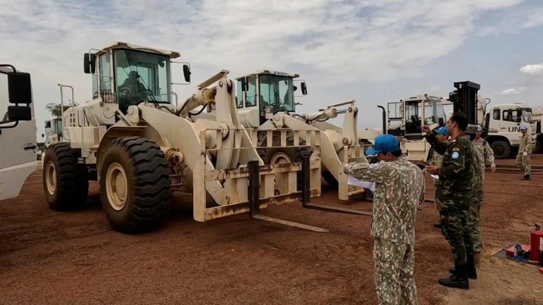 Đội Công binh Việt Nam đáp ứng tốt các yêu cầu về trang bị trong đợt kiểm tra của Liên hợp quốc ảnh 1
