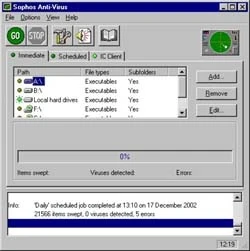 Phần mềm diệt virus Sophos.