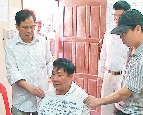 Xiêng Phênh lúc bị bắt giữ.