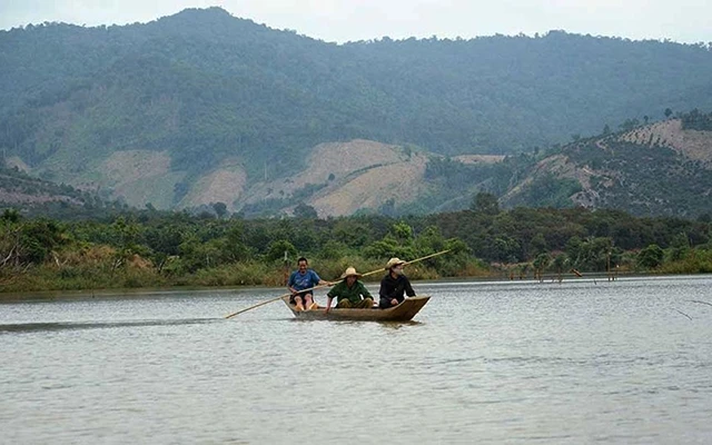 Dòng Pô Kô, đoạn chảy qua địa phận huyện Ia Grai, tỉnh Gia Lai. 