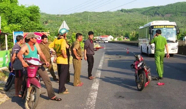 Hiện trường vụ tai nạn.