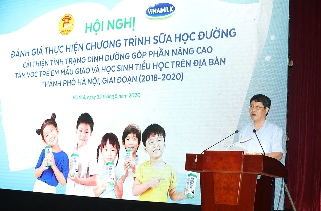 Đại diện Sở Giáo dục và Đào tạo Hà Nội thông tin về kết quả chương trình Sữa học đường giai đoạn 2018-2020.